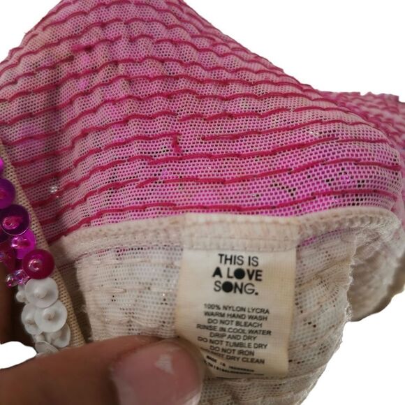 Rare TIALS Sequin Bull GOD Halter Neck Crop Top - Picture 3 of 6